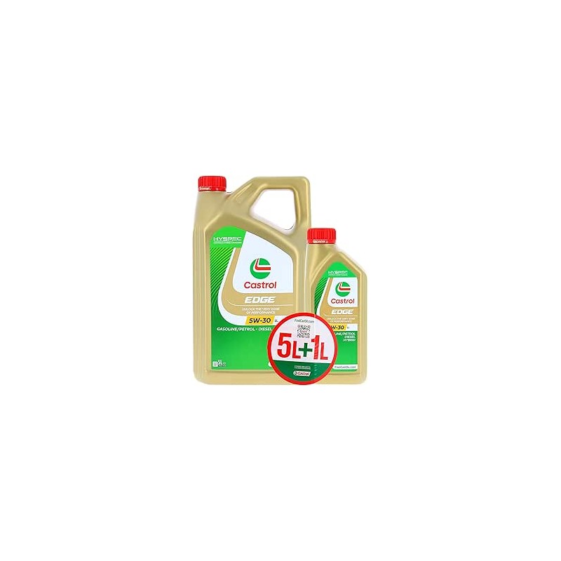 CASTROL EDGE 5W-30 LL, Huile Moteur, 5+1L