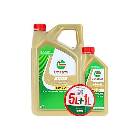 CASTROL EDGE 5W-30 LL, Huile Moteur, 5+1L