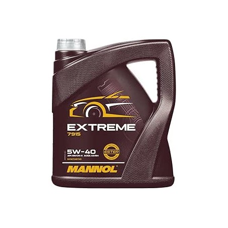 MANNOL Huile moteur 5W-40 Huile ACEA A3/B4 API SN API CH-4 Extreme 4 L
