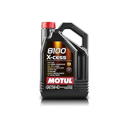 Motul Huile de Moteur 8100 X-Cess 102870-5 W-40-5 litres