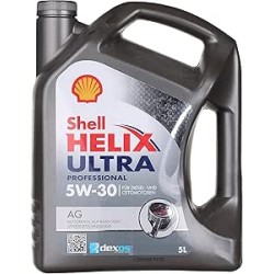 SHELL Huile moteur Helix 5W-30 Huile ACEA C3 API SN Ultra Professional AG 5 L