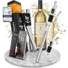 Brendo Rafraîchisseur de Vin 4-en-1 Tige de Refroidissement en Acier Inoxydable I Rafraîchisseur de Bouteille 2 Longueurs + Bec 