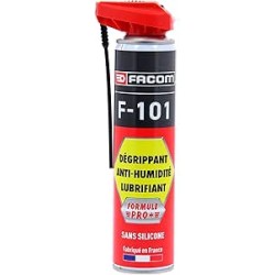 FACOM Dégrippant-Lubrifiant Anti-Humidité F-101, Formule Pro+ Sans Silicone, Diffuseur Multipositions, 300 ml