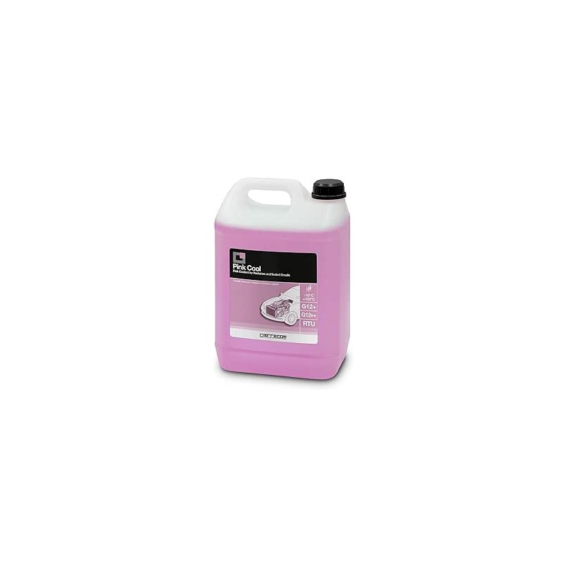 ERRECOM Pink Cool, Liquide Radiateur Rose -10°C/+103°C, antigel G12+, G12++ avec Paquet d'inhibiteurs Si-OAT 100% silanisé, Prêt
