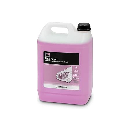 ERRECOM Pink Cool, Liquide Radiateur Rose -10°C/+103°C, antigel G12+, G12++ avec Paquet d'inhibiteurs Si-OAT 100% silanisé, Prêt