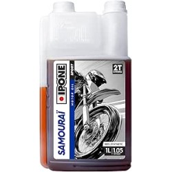 IPONE - Huile Moteur Moto 2 Temps Samouraï Racing - 100 % Synthétique avec Esters - Très Haute Performance – Compatible Mélange,