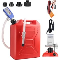 Pompe de transfert de carburant 12 V, pompe de transfert électrique diesel avec adaptateur de réservoir de 4 tailles, pompe de t