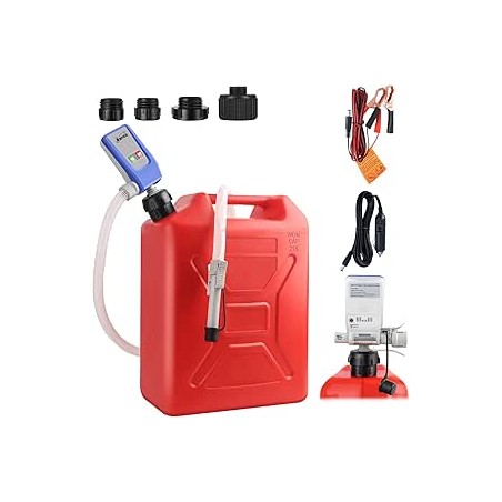 Pompe de transfert de carburant 12 V, pompe de transfert électrique diesel avec adaptateur de réservoir de 4 tailles, pompe de t