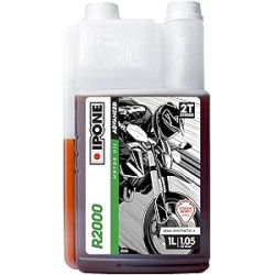 IPONE – Huile Moteur Moto 2 Temps R2000 RS – Senteur Fraise - Usage Urbain - Semi-Synthétique – Compatible Mélange et Injection 