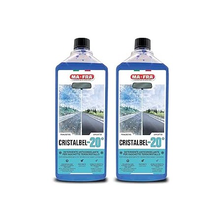 Mafra, Cristalbel -20°C, Détergent Antigel pour Bacs Lave-Glace, Nettoyant Anti-calcaire pour Vitres de Voiture pour Le Nettoyag