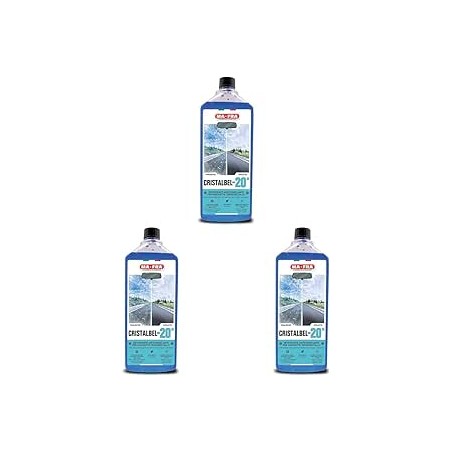 Mafra, Cristalbel -20°C, Détergent Antigel pour Bacs Lave-Glace, Nettoyant Anti-calcaire pour Vitres de Voiture pour Le Nettoyag