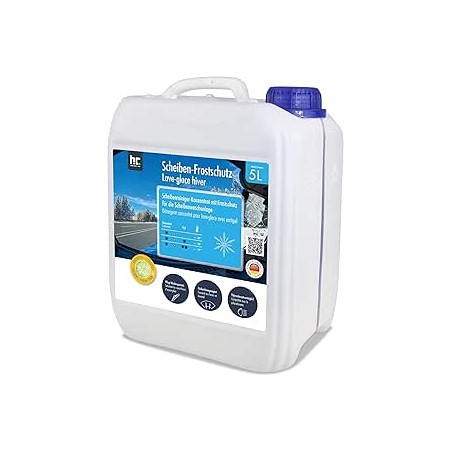 1 x 5 L Antigel pour vitres premium -60°C concentré pour vitres de voiture, polycarbonate compatible avec parfum frais d'agrumes