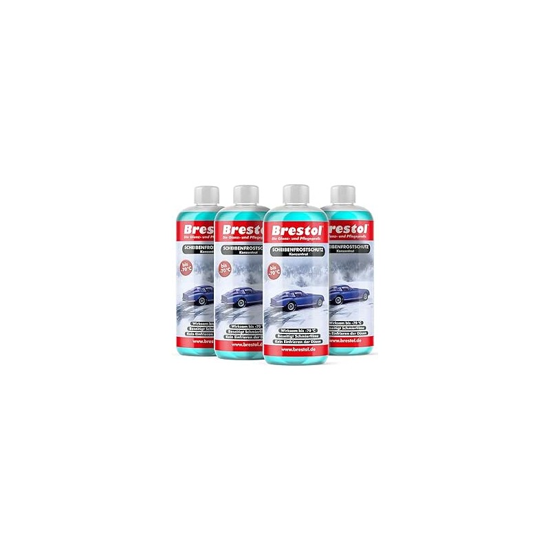 Brestol SCHEIBENFROSTSCHUTZ Concentré à 70 °C 4 x 1000 ML (7343) –-waschanlage supplémentaire Anti Frost Anti de Frost klarsicht
