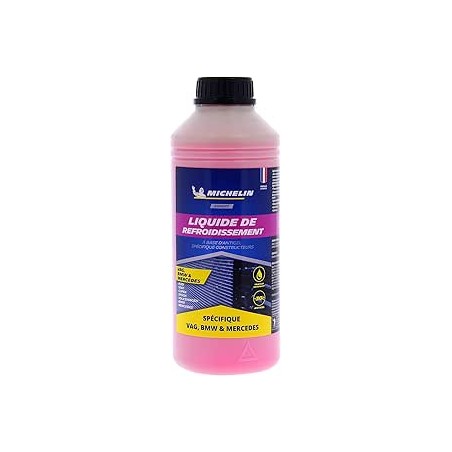 MICHELIN 009206 Liquide de Refroidissement, Rose, Adapté aux Normes VAG BMW Mercedes, 1L