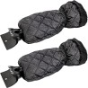 Lot de 2 Grattoirs à Glace pour Voiture - Grattoir Pare Brise Voiture Gant pour Vitres, Grattoirs à Neige avec Doublure Imperméa